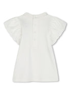 Abito con stampa Snapshot per neonata Marc Jacobs Kids bianco con girocollo - Rubino Kids