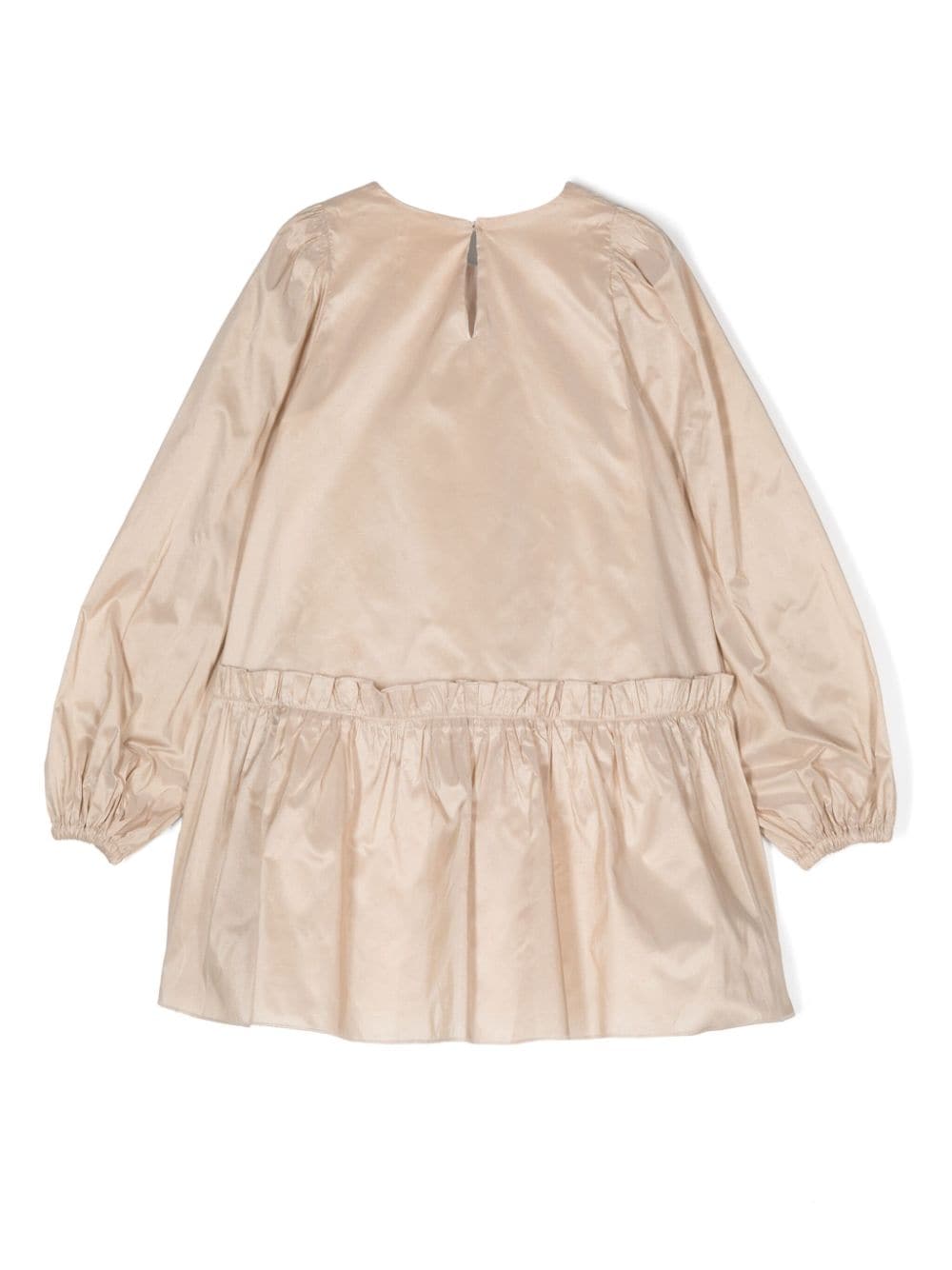 Abito corto per bambina Douuod Kids beige con ruches - Rubino Kids