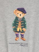 Abito corto per bambina Ralph Lauren Kids grigio con stampa Polo Bear - Rubino Kids