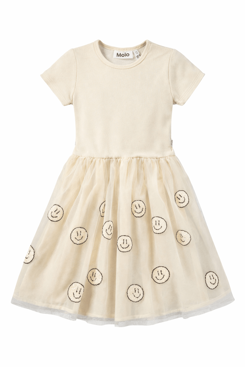Abito Cyrusila per bambina Molo beige con decorazione in paillettes - Rubino Kids