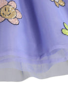 Abito Cyrusila per bambina Molo viola con stampa fiori - Rubino Kids
