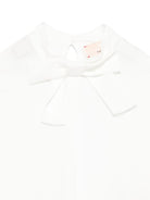 Abito e blusa con monogramma per bambina Elisabetta Franchi La Mia Bambina bianco con design svasato - Rubino Kids