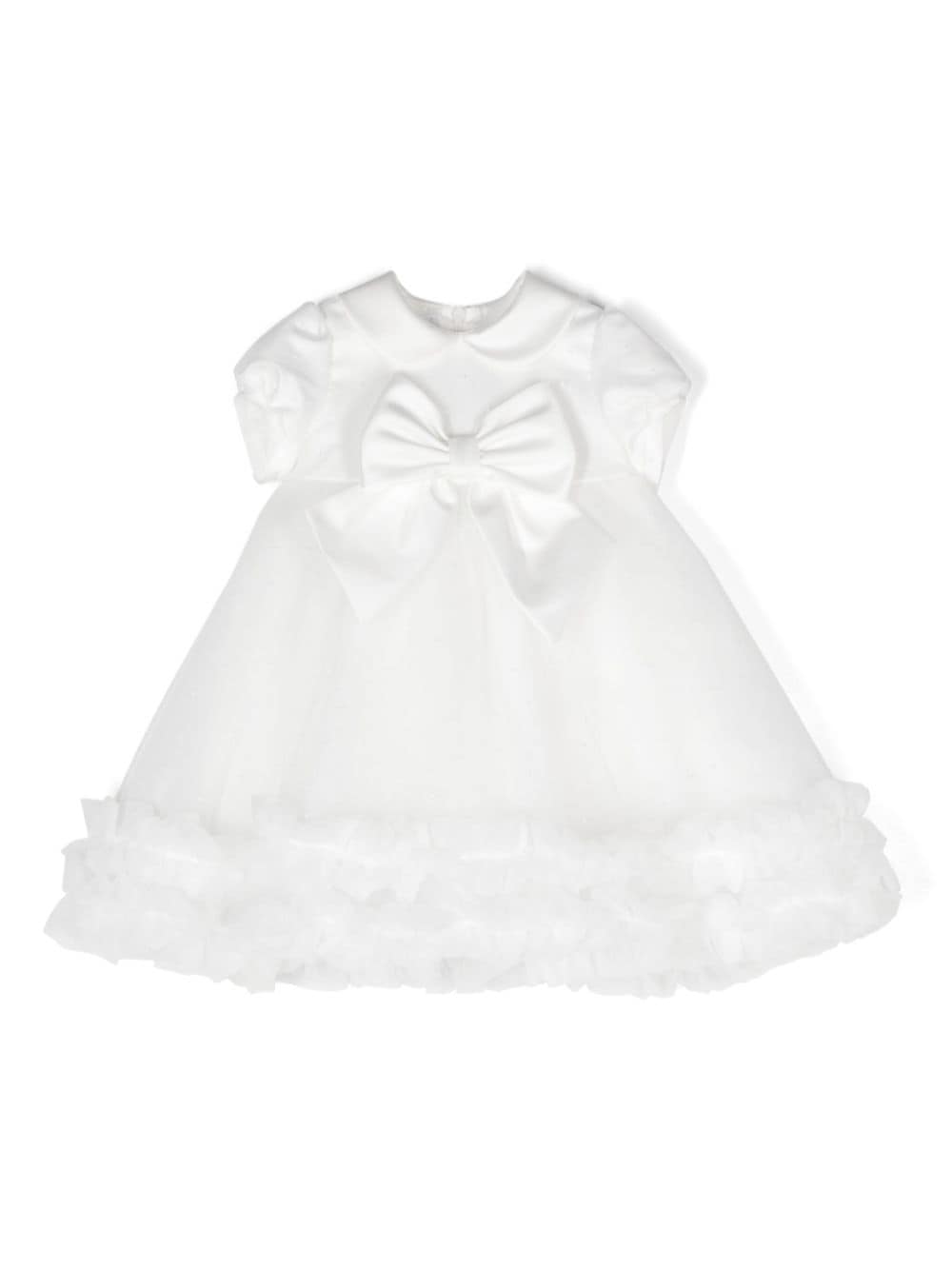 Abito elegante per neonata Colorichiari bianco con fiocco - Rubino Kids