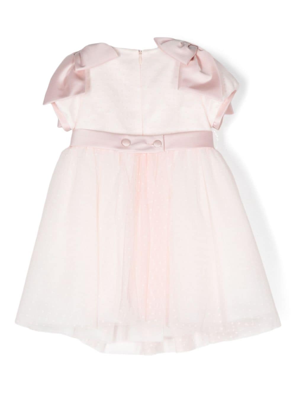 Abito elegante per neonata Colorichiari rosa con applicazione a fiori - Rubino Kids