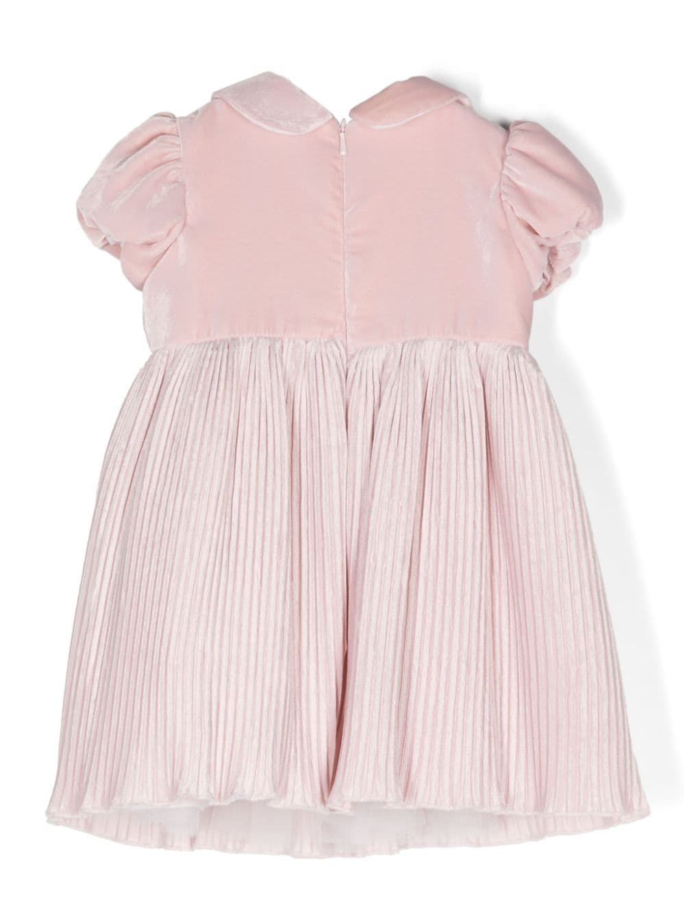 Abito elegante per neonata Monnalisa rosa con decorazione in cristalli - Rubino Kids