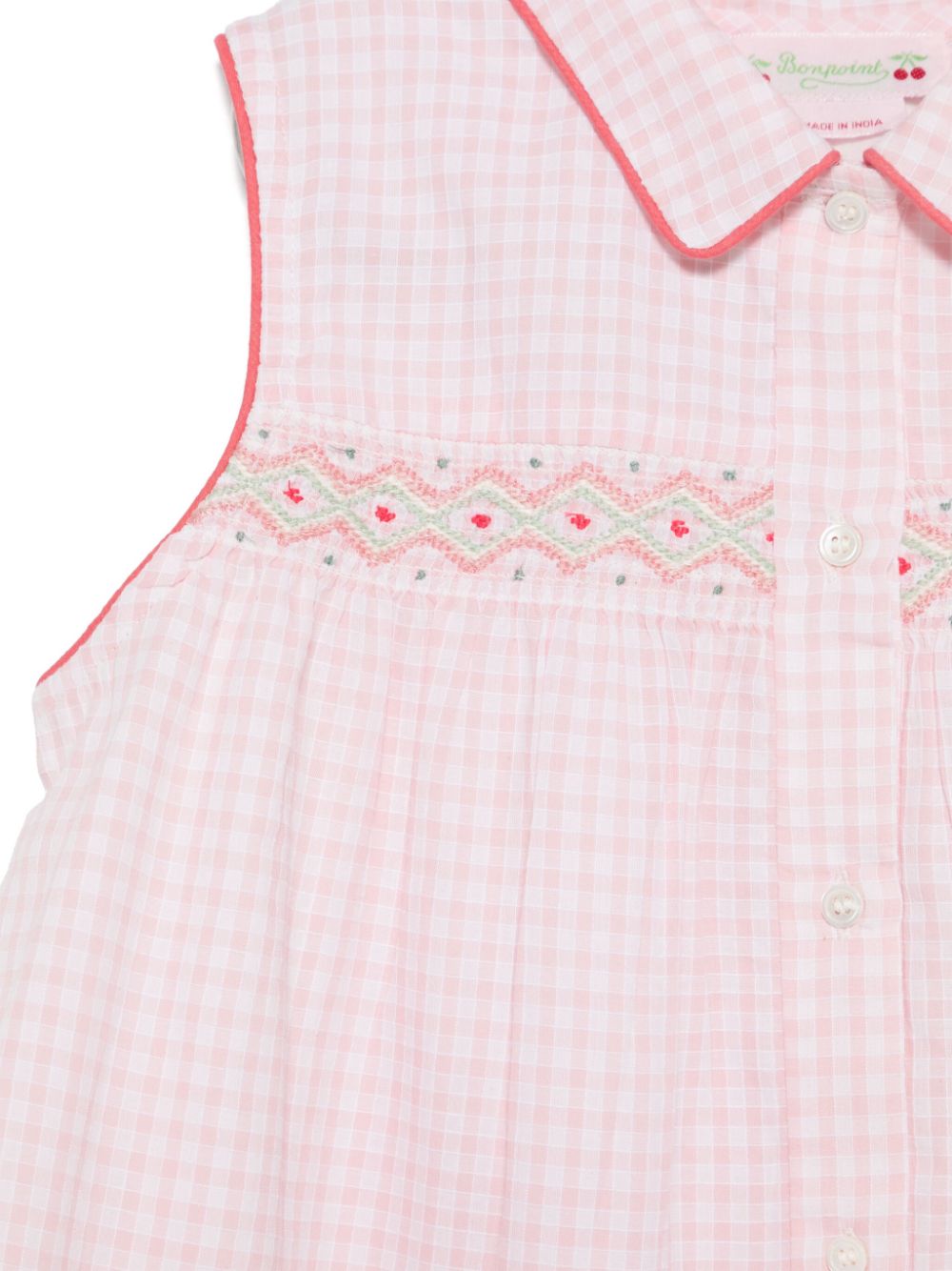 Abito Fedra per bambina Bonpoint rosa con colletto classico - Rubino Kids