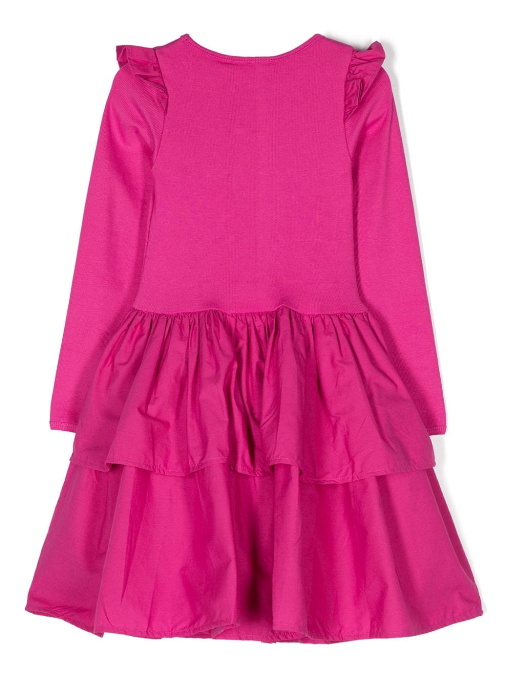 Abito midi Cathi per bambina Molo fucsia con jersey leggero - Rubino Kids