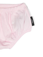 Abito modello felpa con ricamo per neonata Balmain Kids rosa con girocollo - Rubino Kids