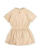 Abito modello felpa per bambina Moncler Enfant beige con logo - Rubino Kids
