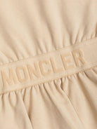 Abito modello felpa per bambina Moncler Enfant beige con logo - Rubino Kids