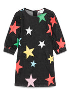 Abito nero per bambina con stampa Stella McCartney Kids - Rubino Kids