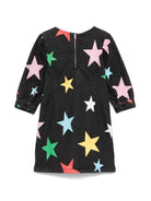 Abito nero per bambina con stampa Stella McCartney Kids - Rubino Kids