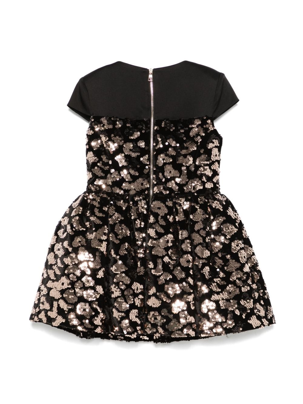 Abito per bambina Balmain Kids nero con paillettes oro - Rubino Kids