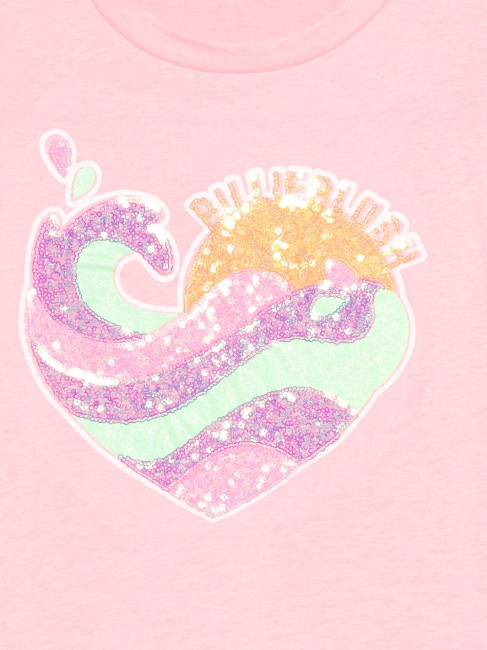 Abito per bambina BillieBlush rosa con motivo a cuore arricciato - Rubino Kids