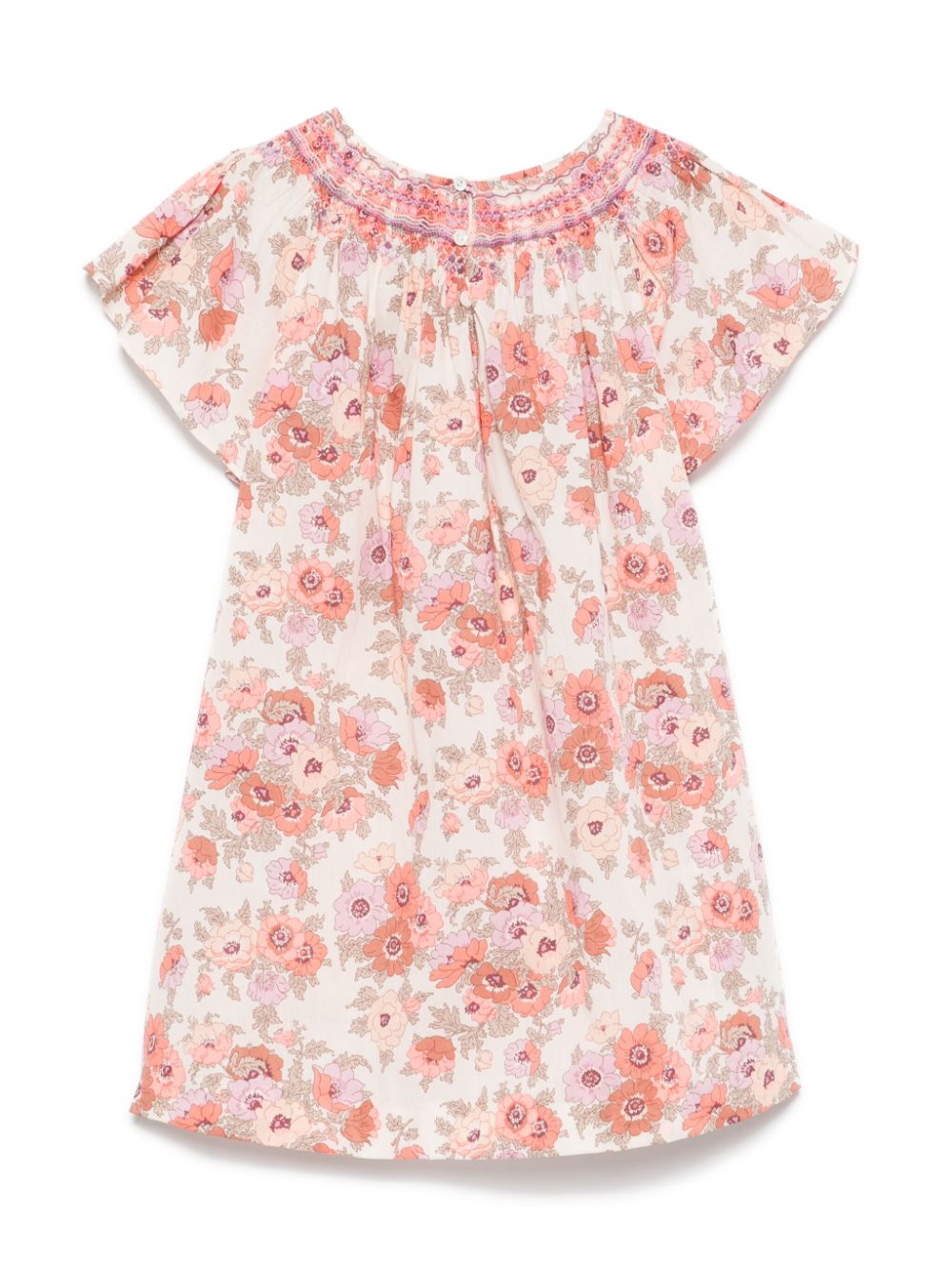 Abito per bambina Bonpoint arlene beige con stampa con fiori all - over - Rubino Kids