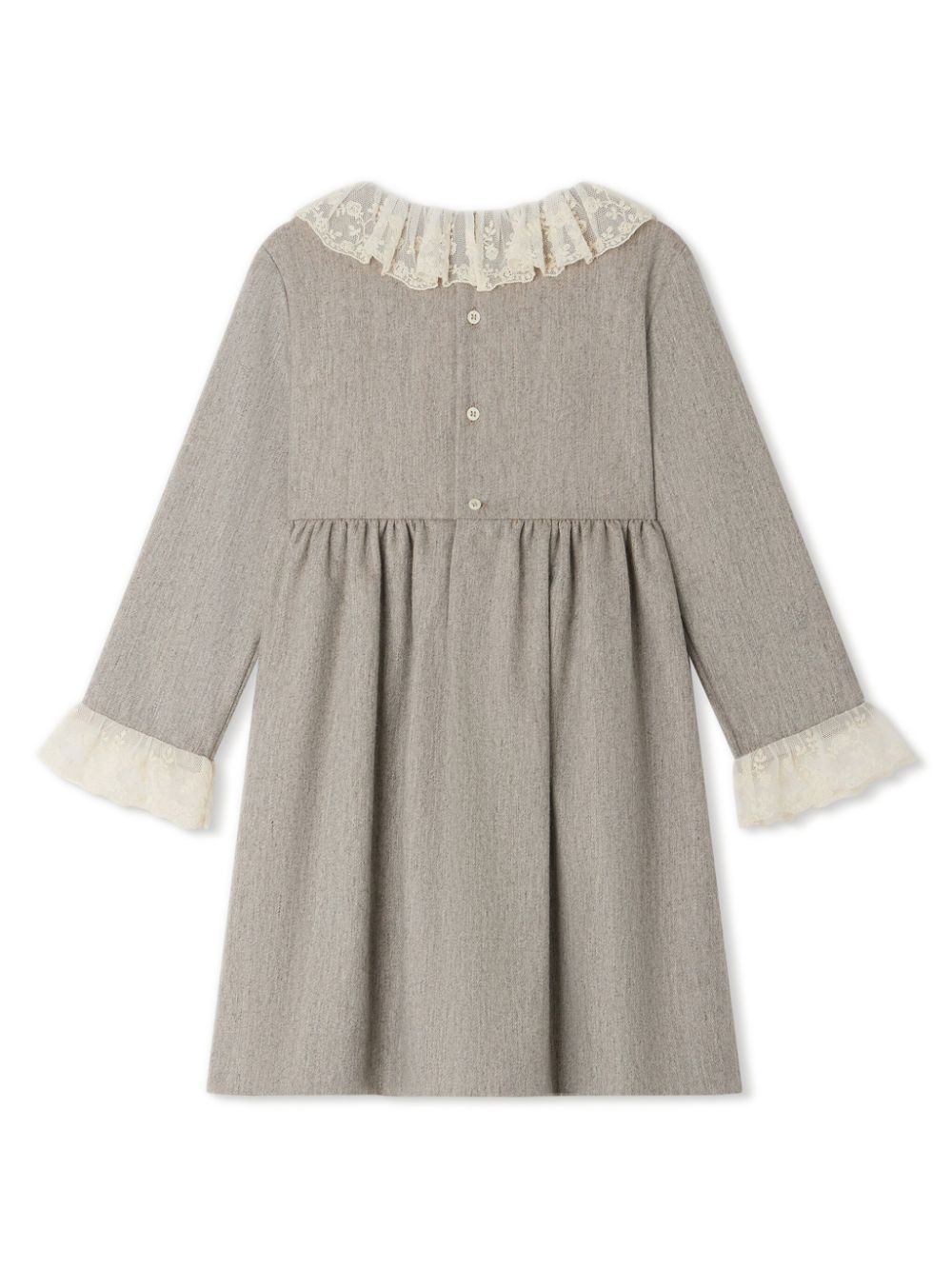 Abito per bambina Bonpoint grigio con colletto con pettorina - Rubino Kids