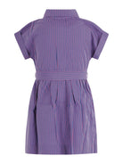 Abito per bambina Bonpoint viola con motivo a righe - Rubino Kids