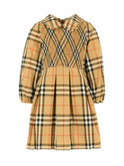 Abito per bambina Burberry Kids beige con motivo a quadri - Rubino Kids