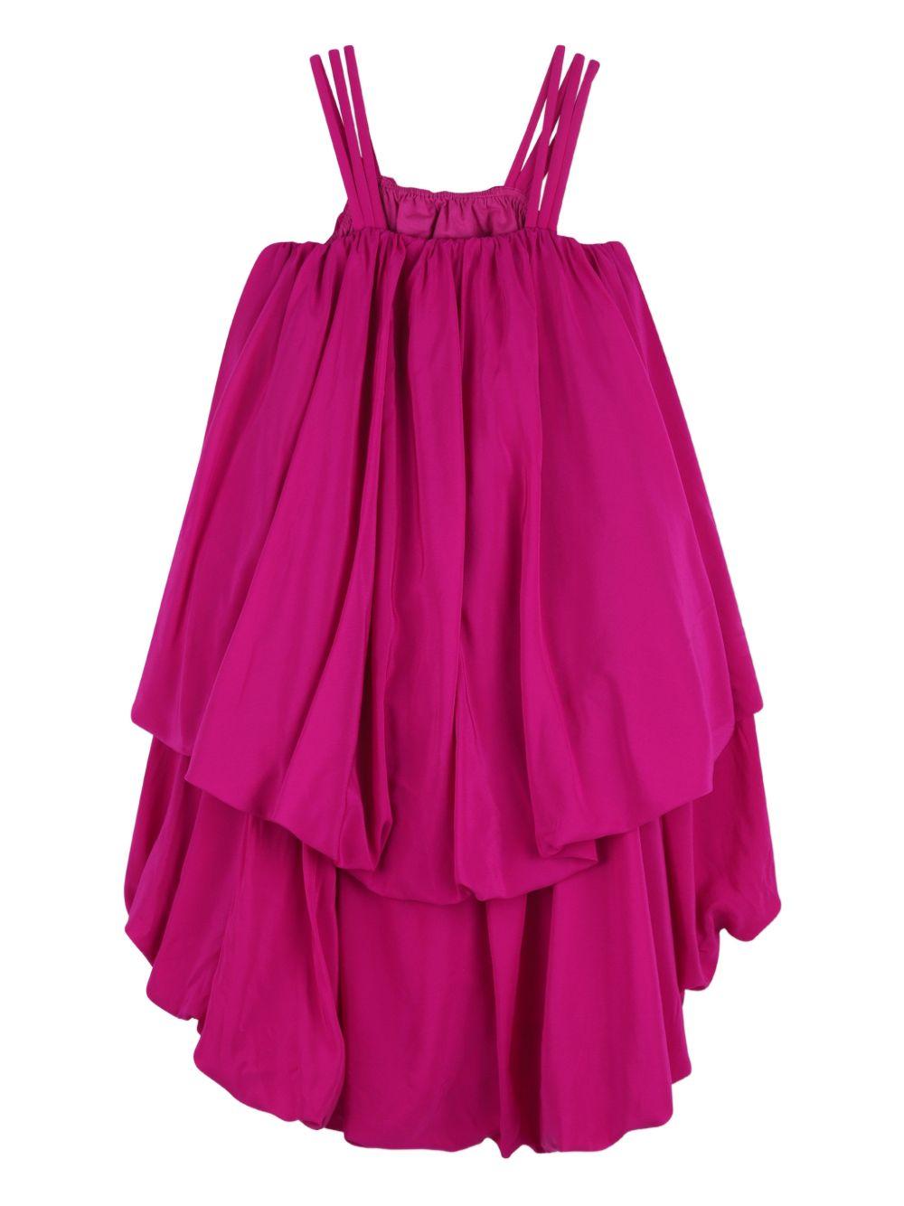 Abito per bambina Chloé Kids fucsia con balze - Rubino Kids