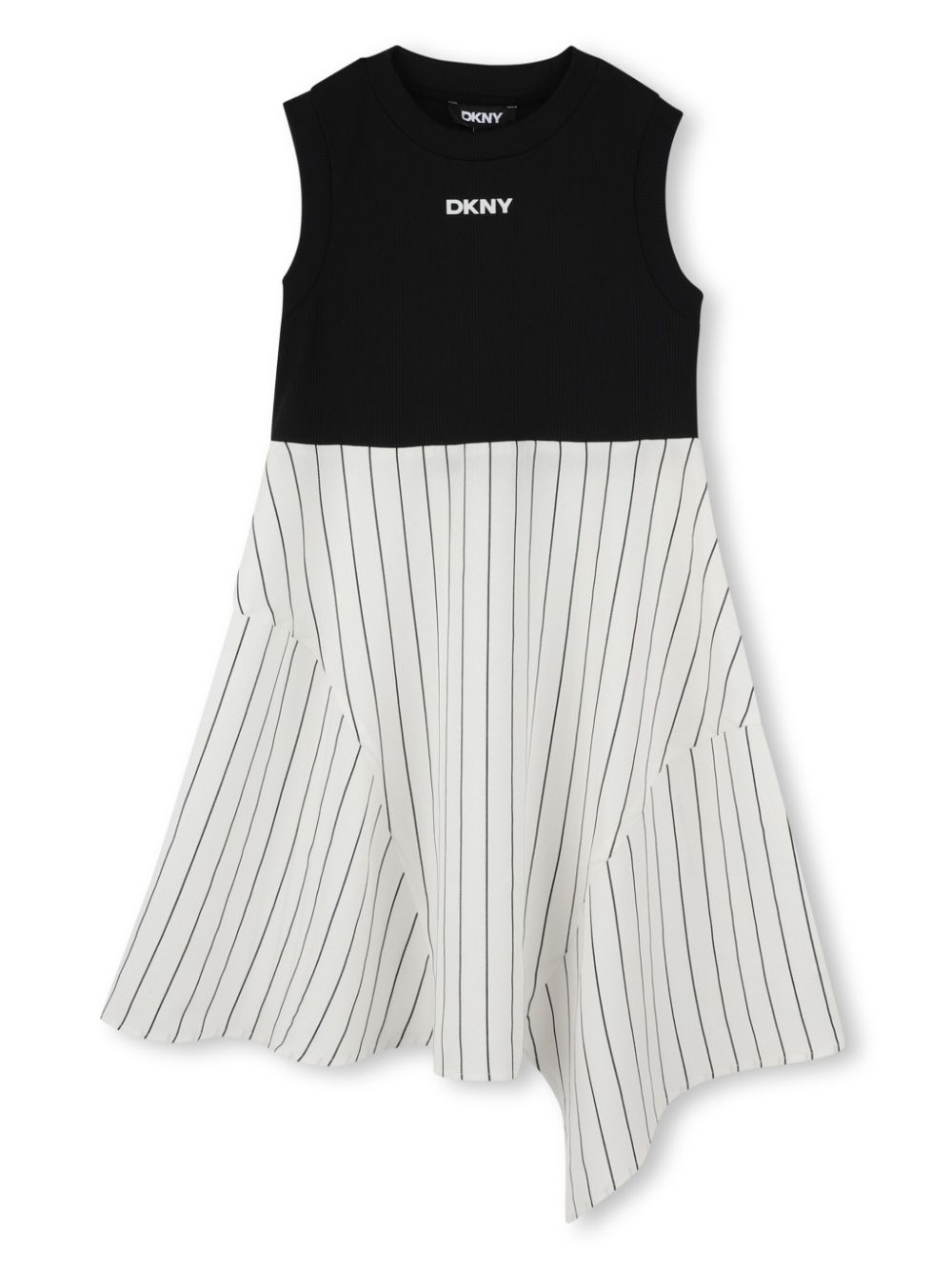 Abito per bambina Dkny Kids nero con motivo a righe verticali - Rubino Kids