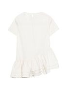 Abito per bambina Douuod Kids bianco con apertura a goccia sul retro - Rubino Kids
