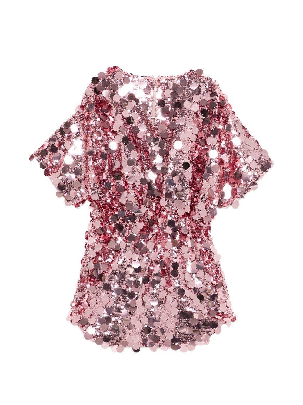 Abito per bambina Douuod Kids rosa orchidea con paillettes - Rubino Kids