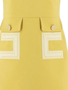 Abito per bambina Elisabetta Franchi La Mia Bambina giallo con applicazione con logo - Rubino Kids
