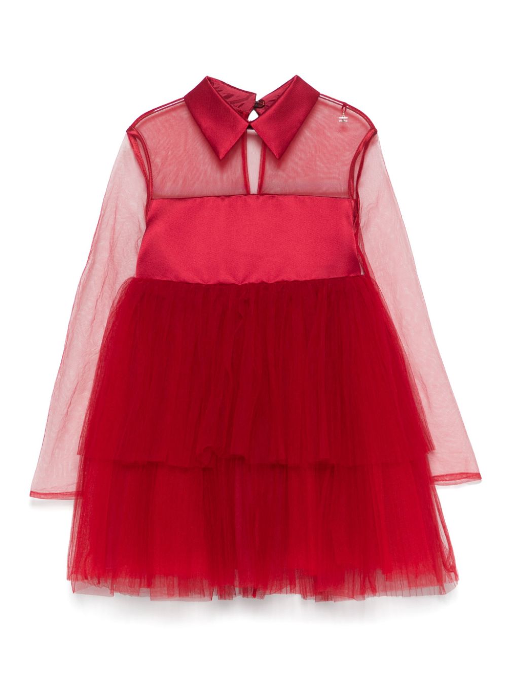 Abito per bambina Elisabetta Franchi La Mia Bambina rosso in tulle - Rubino Kids