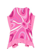 Abito per bambina Emilio Pucci Junior rosa con stampa grafica - Rubino Kids