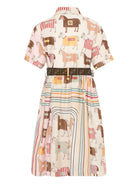 Abito per bambina Fendi Kids beige a righe - Rubino Kids