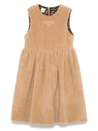 Abito per bambina Fendi Kids beige in finta pelliccia - Rubino Kids