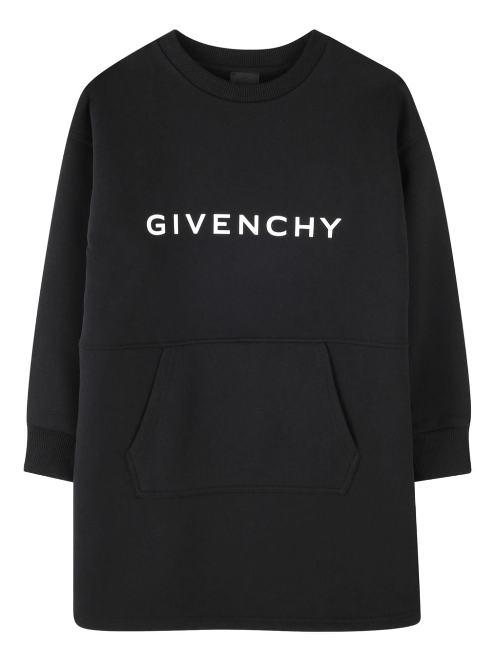 Abito per bambina Givenchy Kids nero con stampa logo sul davanti - Rubino Kids