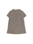 Abito per bambina Gucci Kids beige con stampa logo all - over - Rubino Kids
