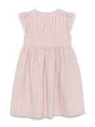 Abito per bambina Il Gufo rosa con motivo a righe verticali - Rubino Kids