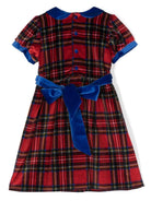 Abito per bambina Jesurum Baby rosso svasato con motivo a quadri tartan - Rubino Kids