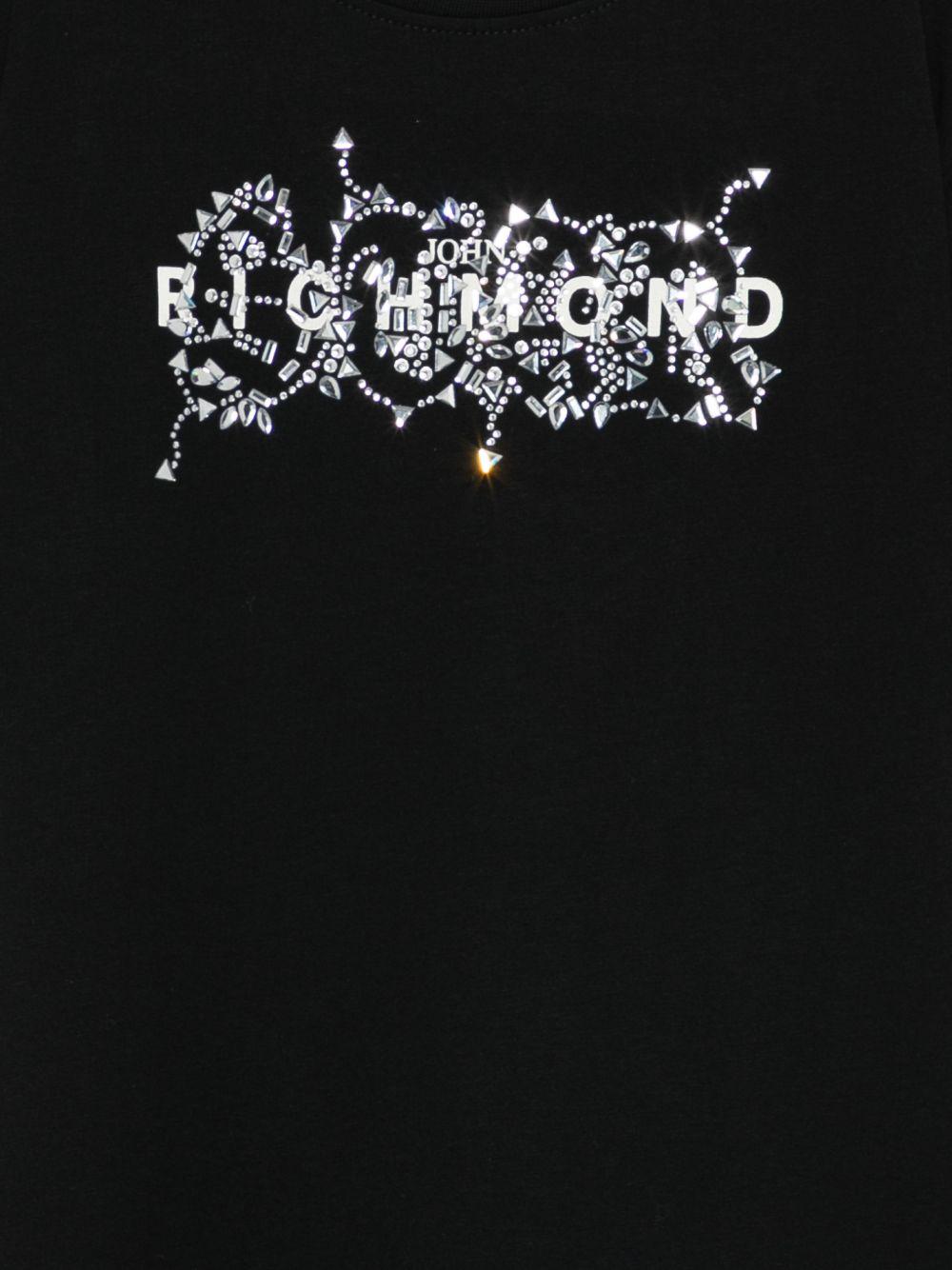 Abito per bambina John Richmond Junior nero modello t-shirt - Rubino Kids