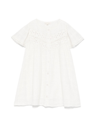 Abito per bambina Louise Misha bianco con maniche corte - Rubino Kids