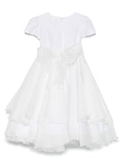 Abito per bambina Mariella Ferrari bianco con fiocco - Rubino Kids