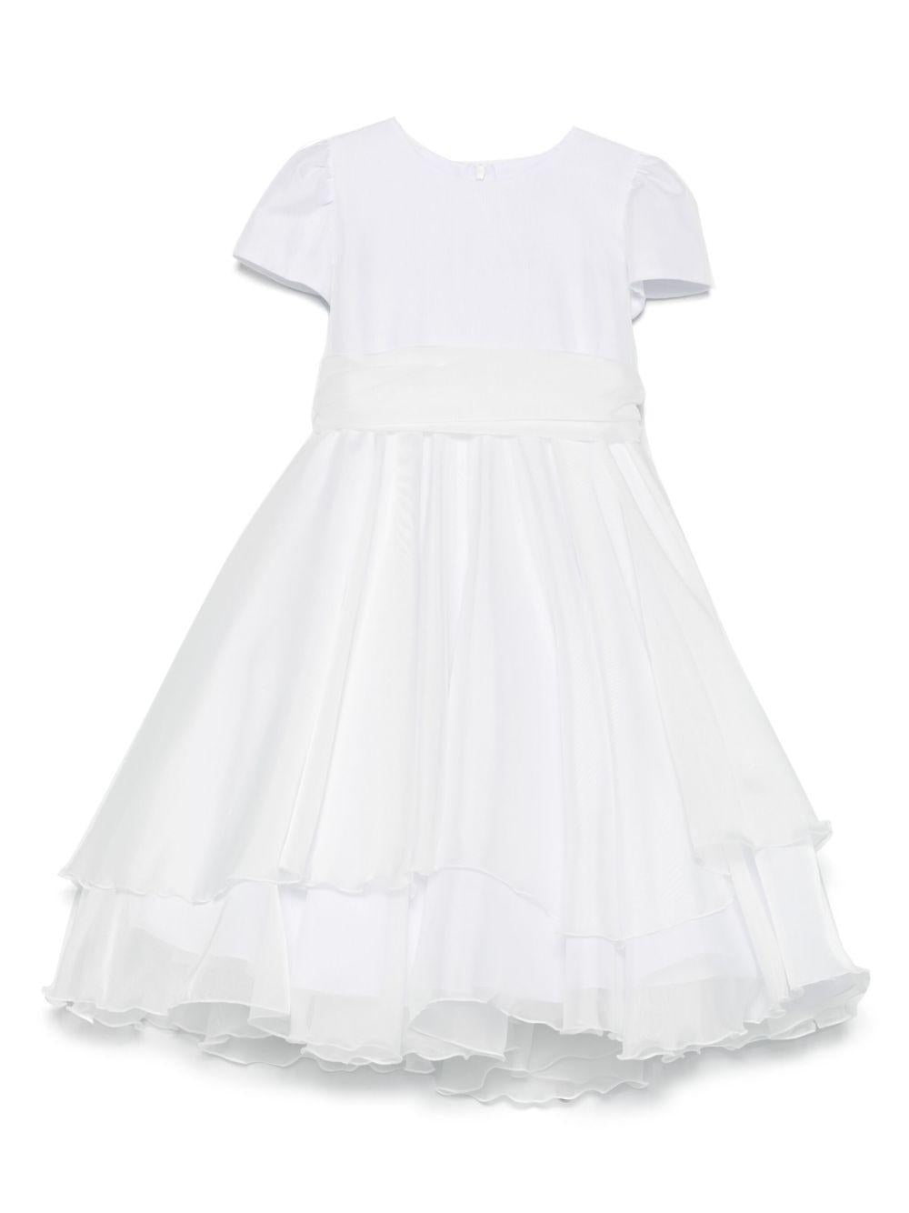 Abito per bambina Mariella Ferrari bianco con fiocco - Rubino Kids