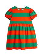 Abito per bambina Mini Rodini con stampa a righe arancione e verde - Rubino Kids