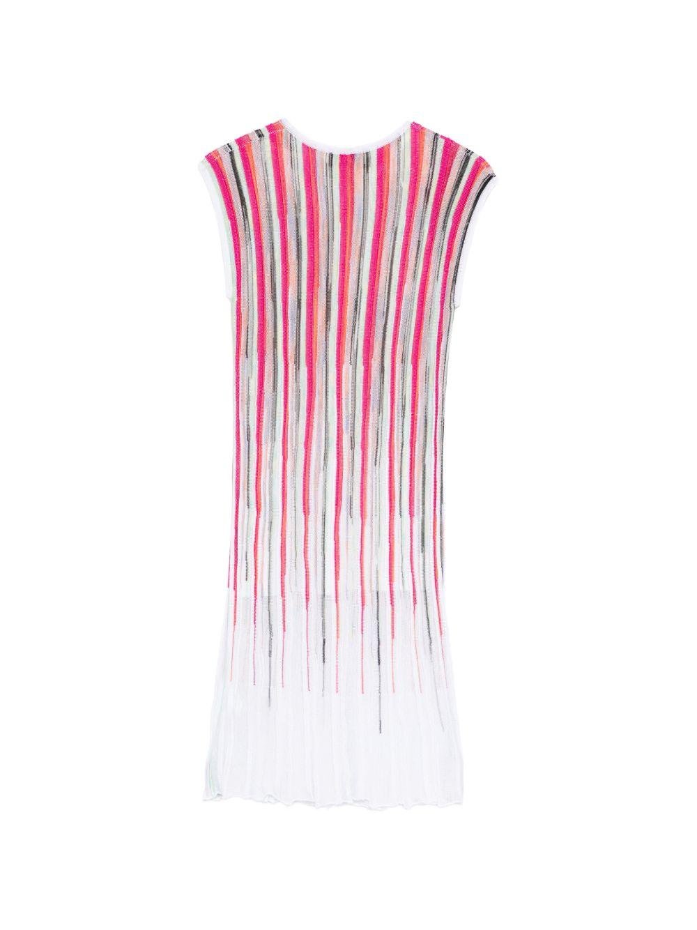 Abito per bambina Missoni Kids multicolore con motivo a righe bianche - Rubino Kids