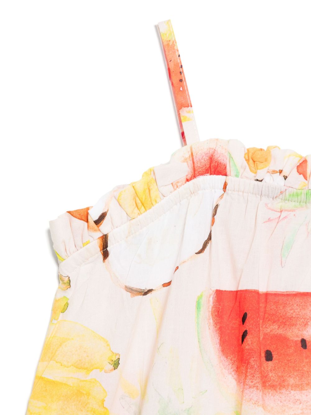 Abito per bambina Molo Connie beige con stampa frutta - Rubino Kids