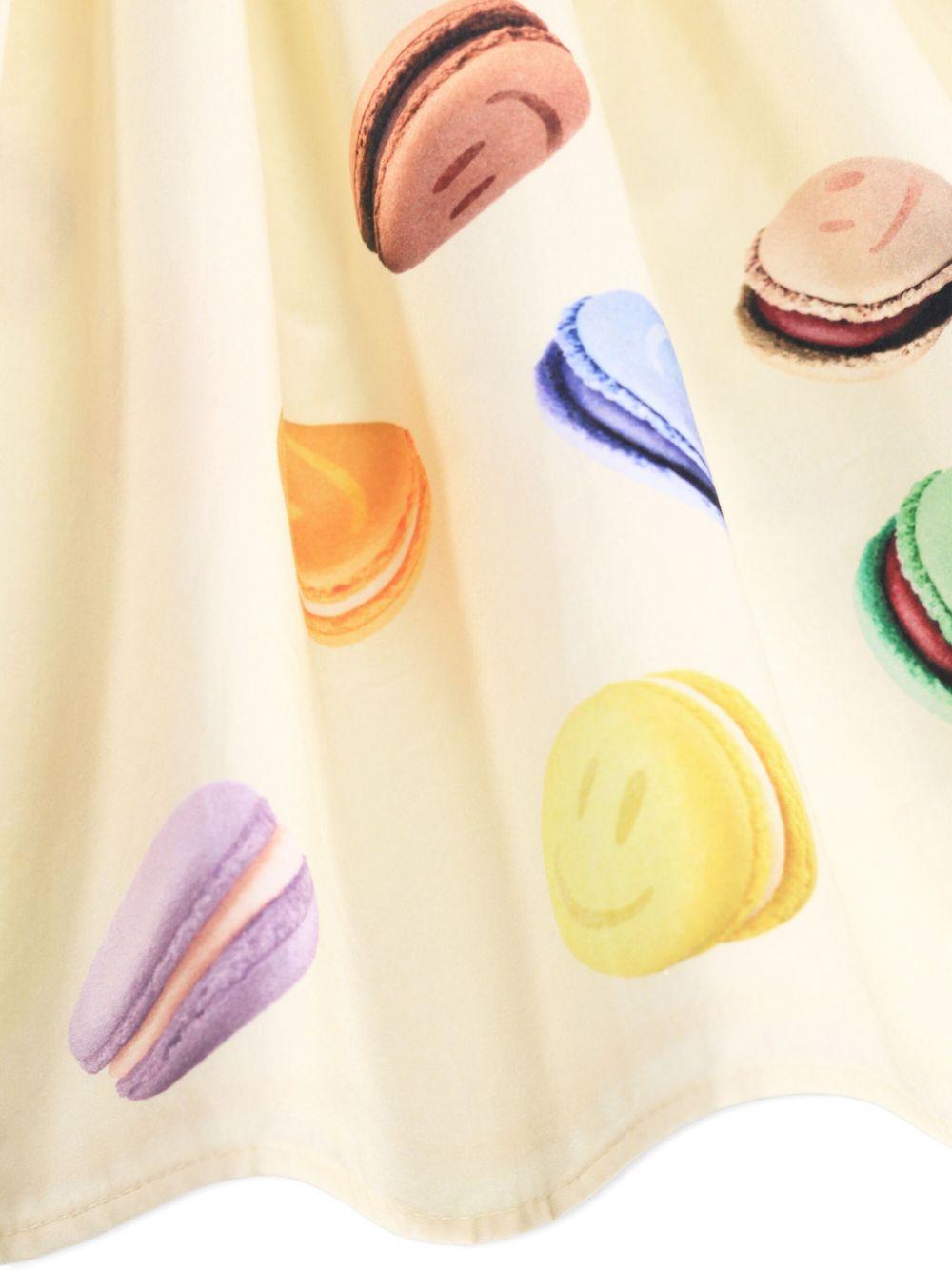 Abito per bambina Molo giallo con stampa macarons - Rubino Kids