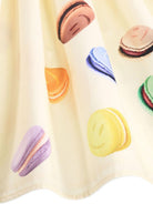 Abito per bambina Molo giallo con stampa macarons - Rubino Kids
