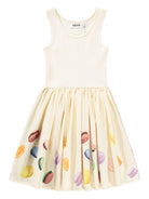 Abito per bambina Molo giallo con stampa macarons - Rubino Kids