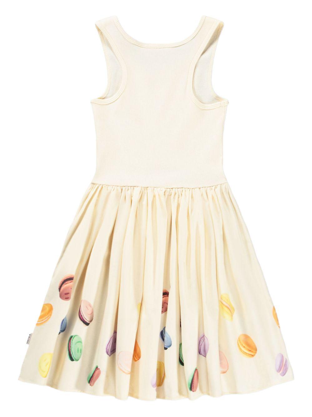 Abito per bambina Molo giallo con stampa macarons - Rubino Kids