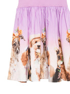 Abito per bambina Molo lilla con stampa grafica all - over - Rubino Kids