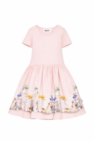 Abito per bambina Molo rosa con stampa grafica animali - Rubino Kids