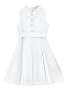 Abito per bambina Monnalisa bianco con dettaglio con fiocco - Rubino Kids