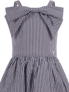 Abito per bambina Monnalisa blu a righe - Rubino Kids